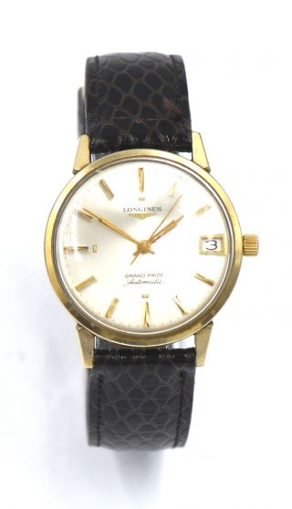 Vintage Gents Longines Grand Prize Automatic Wristwatch 10k Gold Fill Box