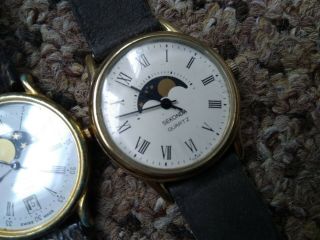 2x Gents Vintage Moonphase Watches Rotary Sekonda Spares/Repairs 3