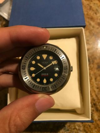 Yema 1000m Vintage Diver Watch,  Bracelet,  Box,  Very Rare Nr