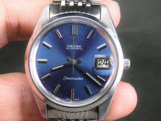 Vintage Omega Seamaster Stainless Steel Swiss Made Date Automatic Mens Watch