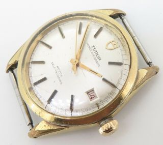 Vintage 1972 Tudor Prince Oysterdate Gold Plate Mens Watch 7995 $1 No Res