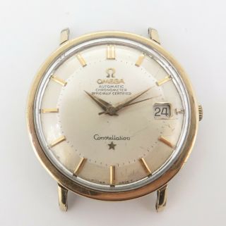 Vintage ’66 Omega Constellation Steel 24j Auto 561 Two Tone Watch 168 004 No Res