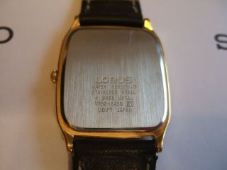 RARE Vintage Men ' s Lorus by SEIKO V732 - 5A50 Gold Plated Dress Watch 7