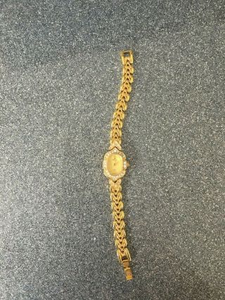 Perucci Ladies Watch In Gold Effect With Stone Decoration - Not Seen