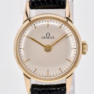 Auth Vintage Omega 14k Yellow Gold Hand - Winding Women 