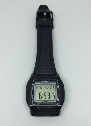 Casio W201 Mens Chronograph Alarm Watch Euc