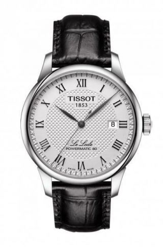 Tissot Le Locle Powermatic Silver Dial Leather Band Men Watch T006.  407.  16.  033.  00