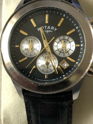 Mens Rotary Chronograph Watch Folding Standard