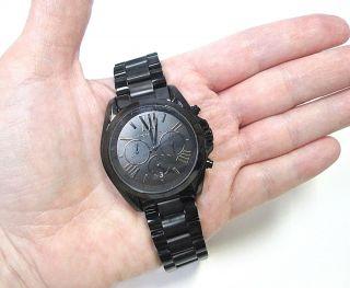 L@@k Michael Kors Bradshaw Chronograph Black Stainless Steel Watch Mk - 5550
