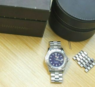 Tag Heuer Professional 200 Meters 38 Mm Ss Blue Dial Watch Wk1113 - 1