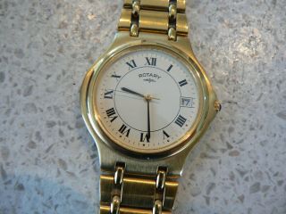 Rotary Gold Plated Ladies Wrist Watch - & Boxed - Battery Fitted