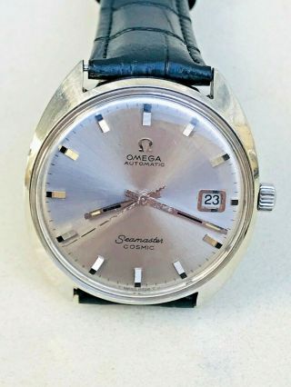 Vintage Omega Seamaster Cosmic Date Ss Men’s Auto Watch 166026 - Tool107