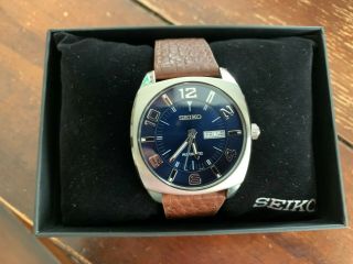 Seiko Snkn37 Automatic With Calf Skin Strap And Blue Dial