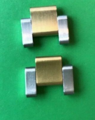 Two Links Rolex 15mm Two Tone Gold And Stainless Steel