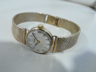 Omega Vintage Solid Gold Ladies Watch With Omega Gold Bracelet From 1973