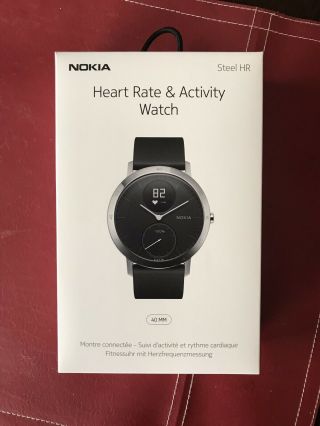 Nokia / Withings Steel Hr Activity Watch,  Black,  40mm Smart Watch.