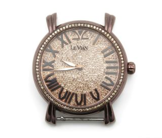 Le Vian Chocolate Diamond Watch Medallion Midi Lv137rsdi Pave 3.  50ctw Nr 6351