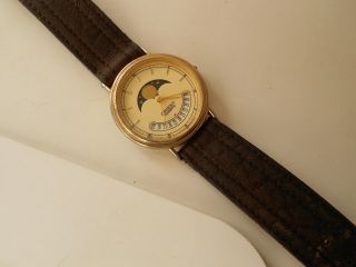 Orient Quartz Vintage Moon Phase Japan Rare Watch
