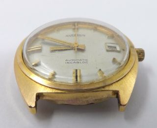 Running Vintage Angelus Automatic Swiss 21J 33mm Mens Wrist Watch w/ Date Q3 2