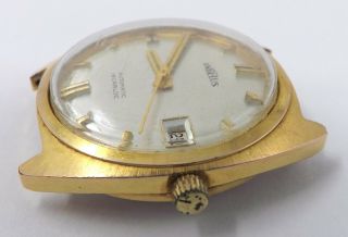 Running Vintage Angelus Automatic Swiss 21J 33mm Mens Wrist Watch w/ Date Q3 5