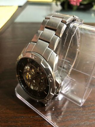 Relic Mens Zr12013 Stainless Steel Automatic Skeleton Watch (read) 31 3