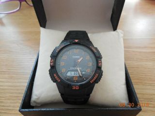 Casio Tough Solar Digital 100m Orange/black 5208 Quartz Mens Watch