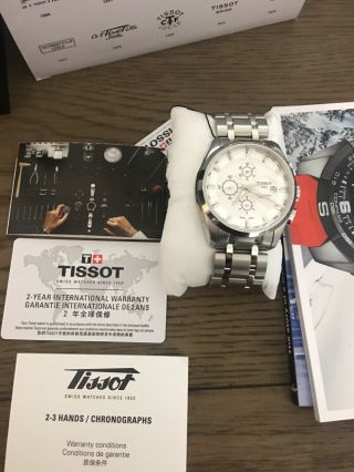 Mens Tissot Couturier Chronograph Automatic T035627A.  STAINLESS.  Minty Cond 7
