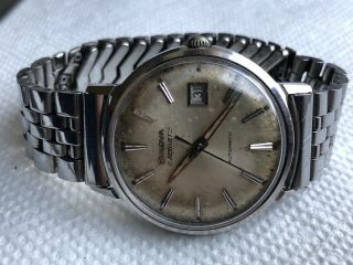 Vintage BULOVA AEROJET Stainless Steel Automatic M7 1967 Watch Patina / Tropical 2