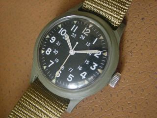 Vintage Benrus Military Issue Wrist Watch.  Mil W 46374.  Vietnam Era Watch