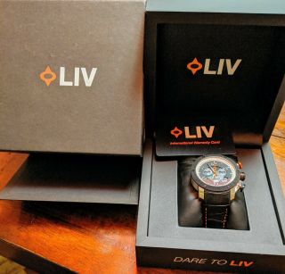 Liv Genesis X1 Chronograph Watch Limited Edition (1st Prod) Swiss Made W/ Box