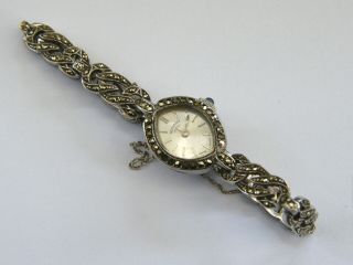 Vintage - Accurist - Silver/marcasite Bracelet Cocktail Watch - Gwo - London - Circa 1965