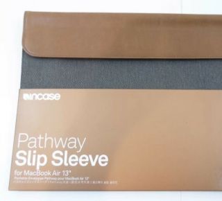 Incase Pathway Slip Sleeve Macbook Air 13” Leather Suede Lining Cl60147 Case