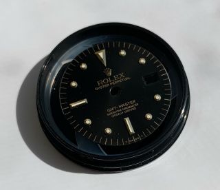 1970 ' s Vintage Rolex GMT - Master ref.  1675 Yellow Gold Black Tritium Nipple Dial 2