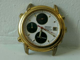 Vintage Seiko 7t32 - 6g10 Quartz Chronograph Mens Watch (repair / Parts)