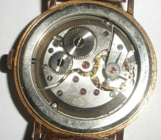 Vintage Doxa Swiss 14k gold men`s watch anti magnetic runs 5