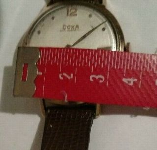 Vintage Doxa Swiss 14k gold men`s watch anti magnetic runs 6