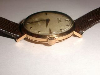 Vintage Doxa Swiss 14k gold men`s watch anti magnetic runs 7