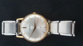 Seiko 17 Jewel S/s Gold Plated Mechanical Vintage Style Unisex Watch