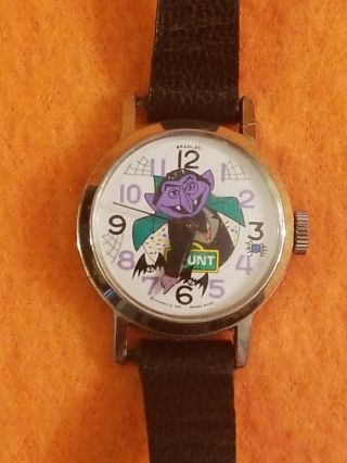 RARE Sesame Street Watch featuring THE COUNT by Jim Henson Swiss Wristwatch 4
