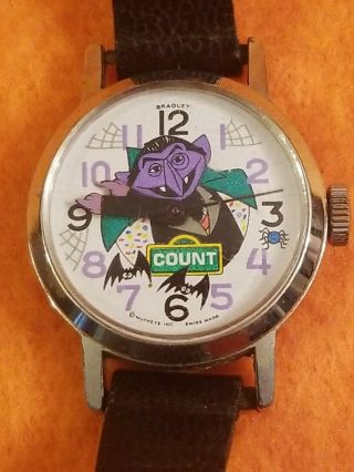 RARE Sesame Street Watch featuring THE COUNT by Jim Henson Swiss Wristwatch 7