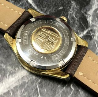 KING SEIKO 4402 - 8000 25J Hand - Winding 1965 Gold Medallion Men ' s Date SS Watch 10