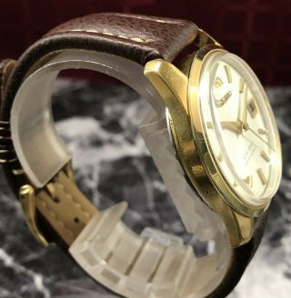 KING SEIKO 4402 - 8000 25J Hand - Winding 1965 Gold Medallion Men ' s Date SS Watch 6