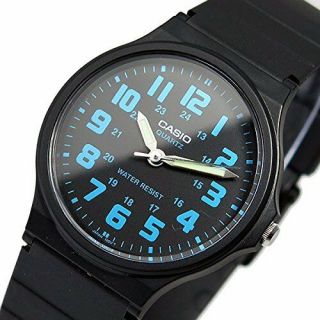 Casio Men Casual Analog Wrist Watch Mq - 71 - 2b Black / Blue Quartz Men F/s Japan