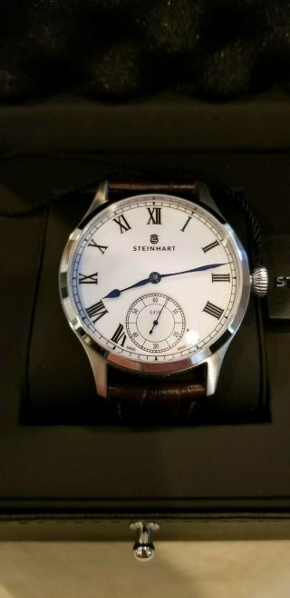 Steinhart Watch Marine Chronometer 44,  Roman - Full Kit -