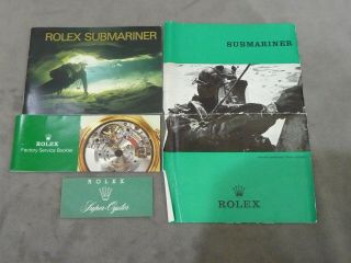 2 Vintage Rolex Submariner Booklets 5513 And 16610