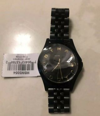Marc By Marc Jacobs Black Stainless Steel Water Resistant Watch Mbm3354