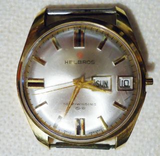 Vintage Helbros Self - Winding Watch Day & Date West Germany - Project Watch
