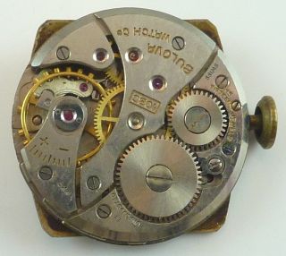 Vintage Bulova Mechanical Wristwatch Movement - Cal 10bc - 15 Jewels - Repair