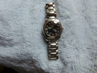 Esq Swiss By Movado Stainless Steel Black Dial Women 