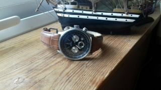 Mens Rotary Chronograph Diver Pilot Watch